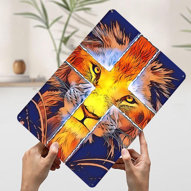 Lion and Cross Poster Customized Wall Art Vintage Metal Signs Retro Tin Plaque for Man Cave Modern Home Decoration Luxury Decor 7.9x11.8In(20x30cm)
Lion and Cross Poster Customized Wall Art Vintage Metal Signs Retro Tin Plaque for Man Cave Modern Home Decoration Luxury Decor 7.9x11.8In(20x30cm)