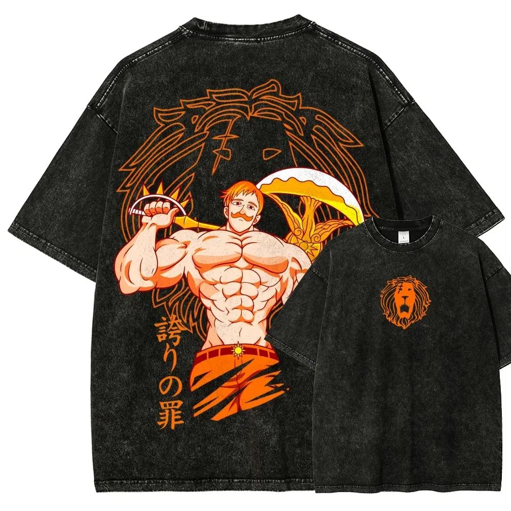 Japan Anime Seven Deadly Sins Escanor Graphic Print T-shirt Men Women Vintage Washed Cotton Tee Oversized Top S
Japan Anime Seven Deadly Sins Escanor Graphic Print T-shirt Men Women Vintage Washed Cotton Tee Oversized Top S