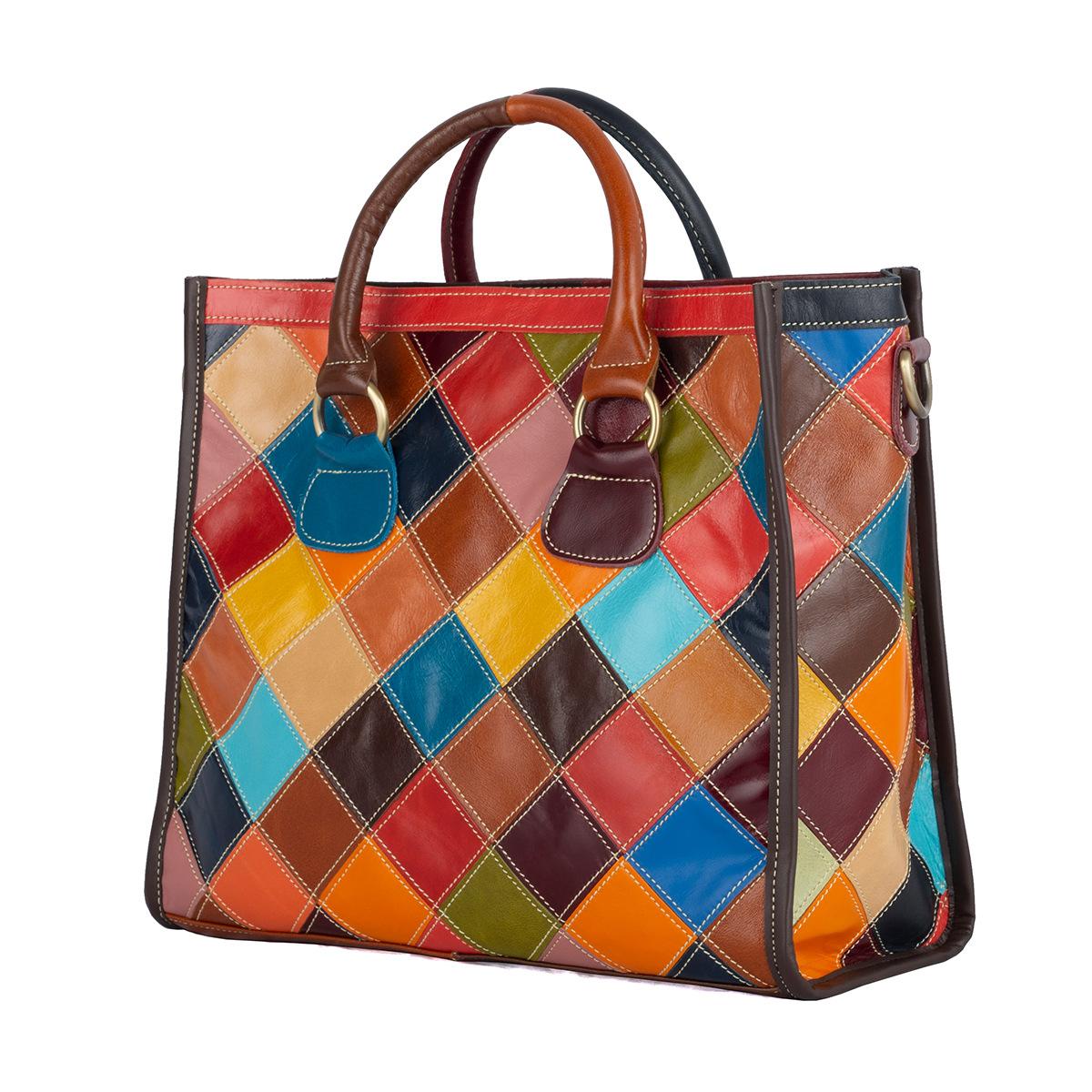 Leather Women S Bag Ethnic Style Color Contrasting Design Large-Capacity Tote Bag Women S Handbag
Leather Women S Bag Ethnic Style Color Contrasting Design Large-Capacity Tote Bag Women S Handbag