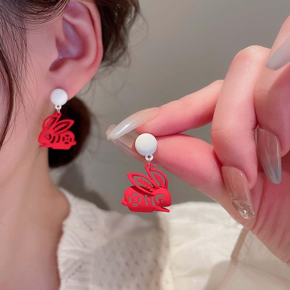 Jewelry Accessories Rabbit Ear Studs Dangle Earring Women Ear Hook Chinese New Year Earrings C1
Jewelry Accessories Rabbit Ear Studs Dangle Earring Women Ear Hook Chinese New Year Earrings C1