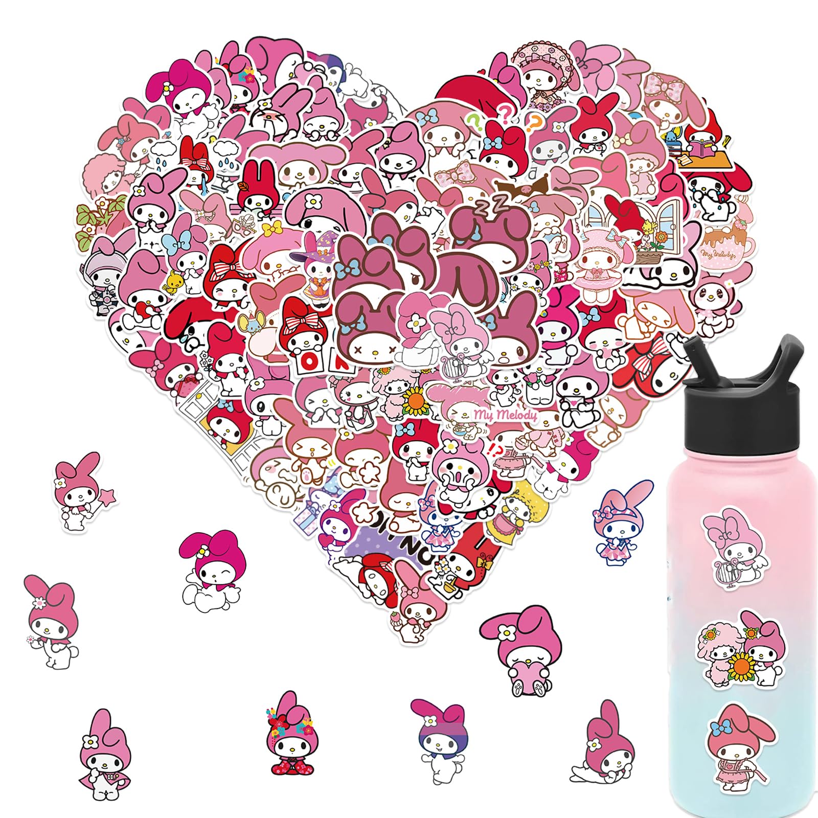 100 шт. милые наклейки My Cute Melody для детей, подростков, взрослых, водонепроницаемые виниловые наклейки, японские аниме-наклейки для бутылок с водой, альбома для ноутбука
100 шт. милые наклейки My Cute Melody для детей, подростков, взрослых, водонепроницаемые виниловые наклейки, японские аниме-наклейки для бутылок с водой, альбома для ноутбука