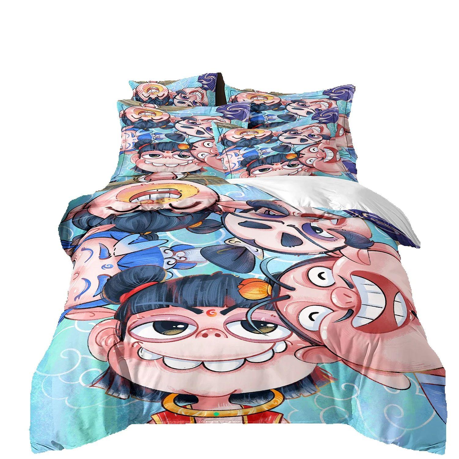 HD Print Animation Ne Zha Quilt cover,Ne Zha 2 Bedding Set Single Twin Full Queen King Size Bed Set Adult Kid Bedroom Duvetcover EU single(135x200cm)
HD Print Animation Ne Zha Quilt cover,Ne Zha 2 Bedding Set Single Twin Full Queen King Size Bed Set Adult Kid Bedroom Duvetcover EU single(135x200cm)