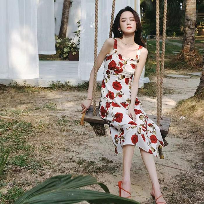 Летнее тайское платье на бретельках-спагетти 2023 года для пляжного отдыха в Юньнани, Санье и Сишуанбаньне XXL
