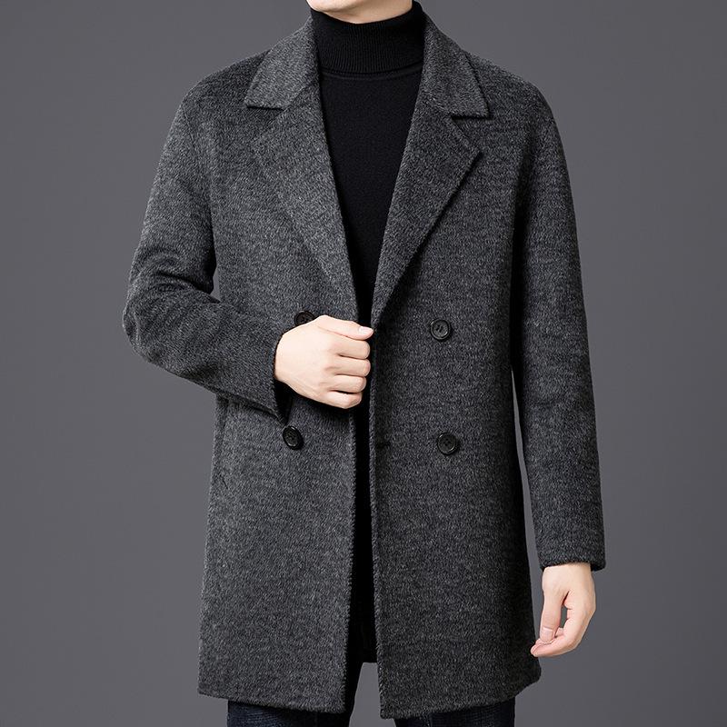 Men s Double-Breasted Wool Coat - Mid-Length, Suit Collar, Thickened for Autumn/Winter. 185 сірий колір
Men s Double-Breasted Wool Coat - Mid-Length, Suit Collar, Thickened for Autumn/Winter. 185 сірий колір