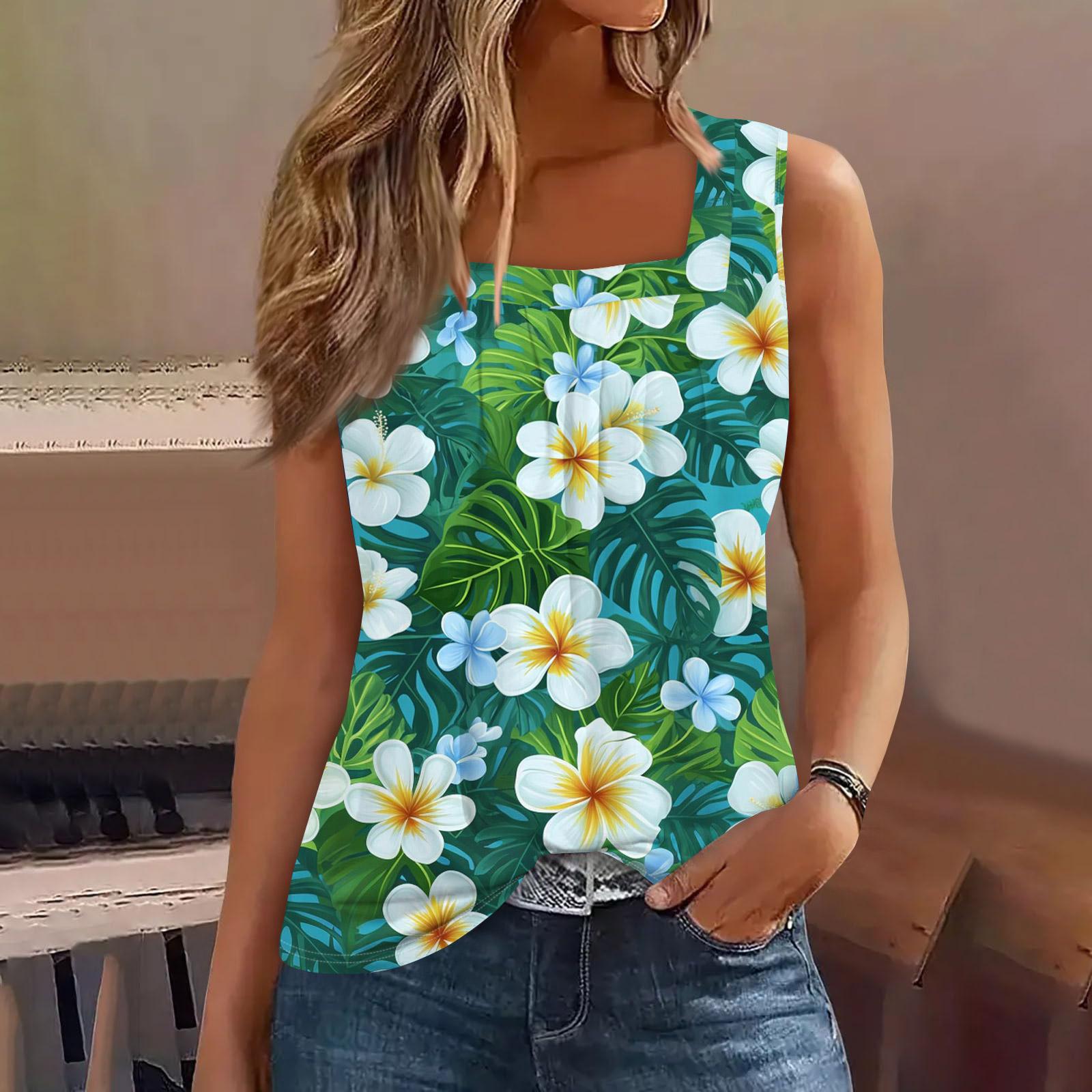 Women’s Square Neck Spaghetti Strap Tank Top Floral Print Casual Athletic Tops for Women Racerback Tank Tops for Women Spring Tops for Women XL
Women’s Square Neck Spaghetti Strap Tank Top Floral Print Casual Athletic Tops for Women Racerback Tank Tops for Women Spring Tops for Women XL