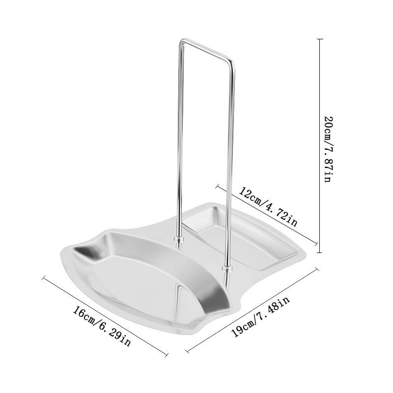 Подставка для крышек и держатель для ложек из нержавеющей стали Кухонный инструмент для организации кухонной утвари Элегантный серебристый дизайн для столешницы
Подставка для крышек и держатель для ложек из нержавеющей стали Кухонный инструмент для организации кухонной утвари Элегантный серебристый дизайн для столешницы