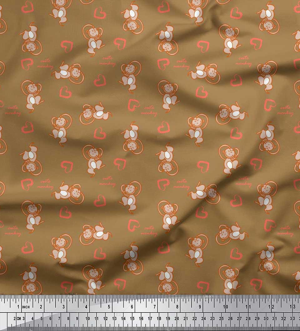 Тканина Soimoi Red Japan Crepe Satin Heart & Cute Monkey Kids Print Тканина на метри 42 дюйма 42 Inch Wide - Poly Crepe коричневий
Тканина Soimoi Red Japan Crepe Satin Heart & Cute Monkey Kids Print Тканина на метри 42 дюйма 42 Inch Wide - Poly Crepe коричневий