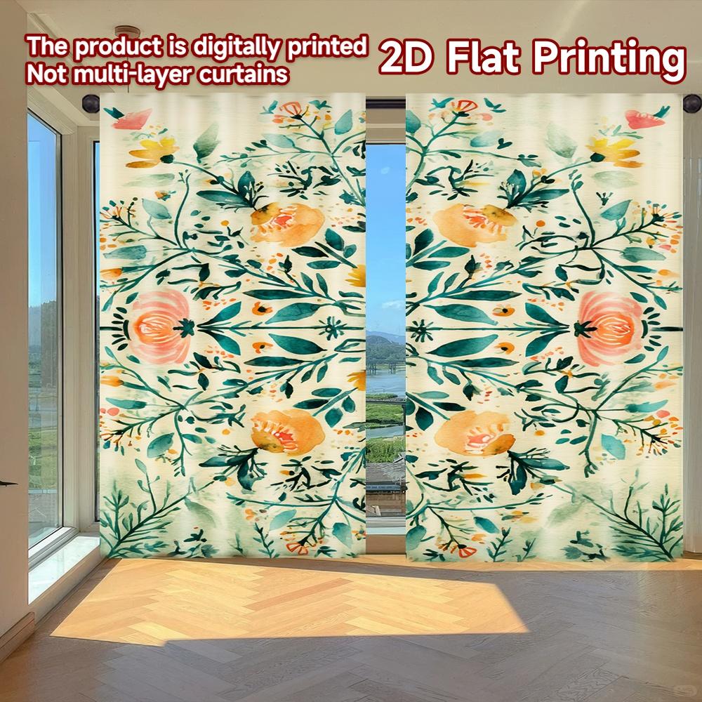 Set Of 2 Modern Flat Printing Curtains Without Rod Floral Mandala Design Fashionable Curtainments During Easter Holiday Curtain Made Polyester W100*H70(CM)-Hooks&1PCS
Set Of 2 Modern Flat Printing Curtains Without Rod Floral Mandala Design Fashionable Curtainments During Easter Holiday Curtain Made Polyester W100*H70(CM)-Hooks&1PCS