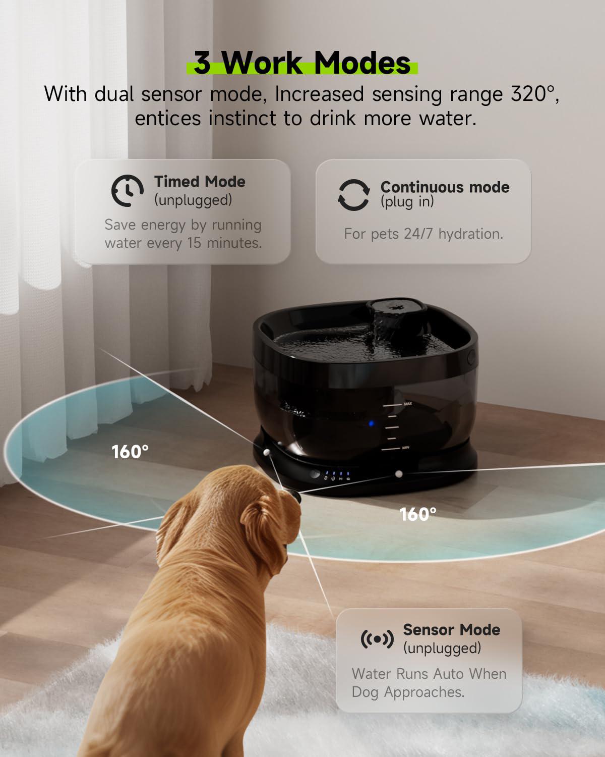 Wireless Dog Water Fountain 7L Battery Operated Dog Water Dispenser with Motion Sensor Cordless Pet Fountain Water 3 Work Modes чёрный
Wireless Dog Water Fountain 7L Battery Operated Dog Water Dispenser with Motion Sensor Cordless Pet Fountain Water 3 Work Modes чёрный