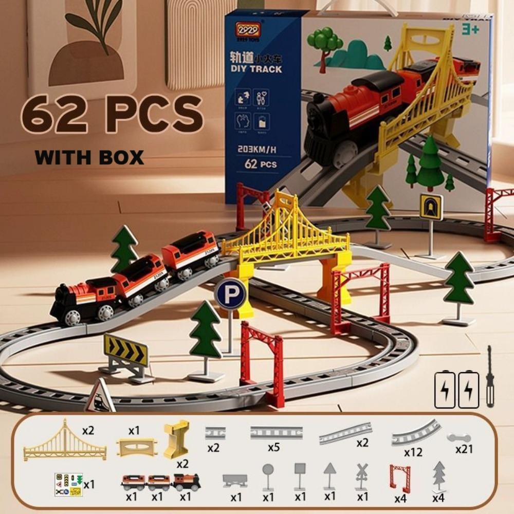 с Коробкой Набор Игрушек Поезд Пластиковые Детские Электрические Игрушки Вагончик на Рельсах 62pcs
с Коробкой Набор Игрушек Поезд Пластиковые Детские Электрические Игрушки Вагончик на Рельсах 62pcs