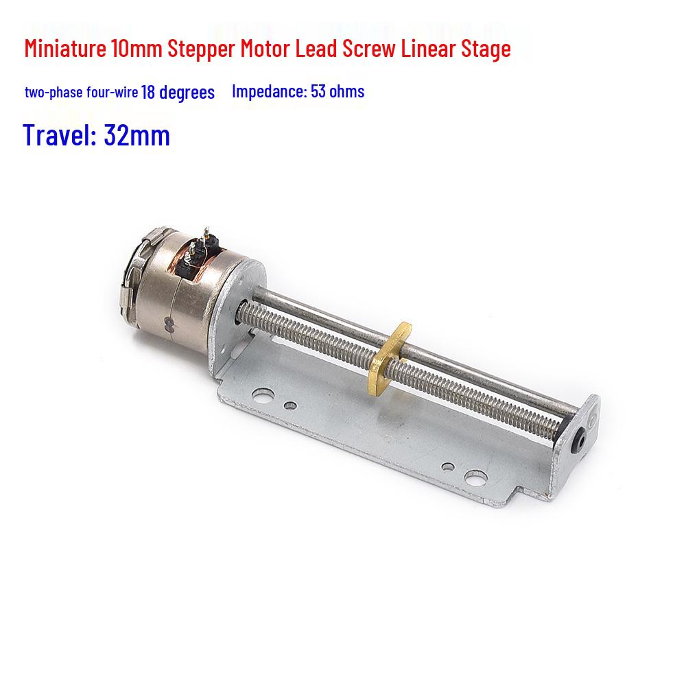 10mm Linear Slide Stepper Motor with Metal Lead Screw Nut and Slider
10mm Linear Slide Stepper Motor with Metal Lead Screw Nut and Slider