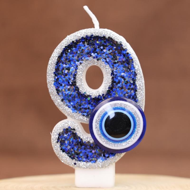 Цифровая свеча для торта на день рождения, украшение для вечеринки, ручная работа, сделай сам, цифровая свеча, дьявольский глаз 9
Цифровая свеча для торта на день рождения, украшение для вечеринки, ручная работа, сделай сам, цифровая свеча, дьявольский глаз 9