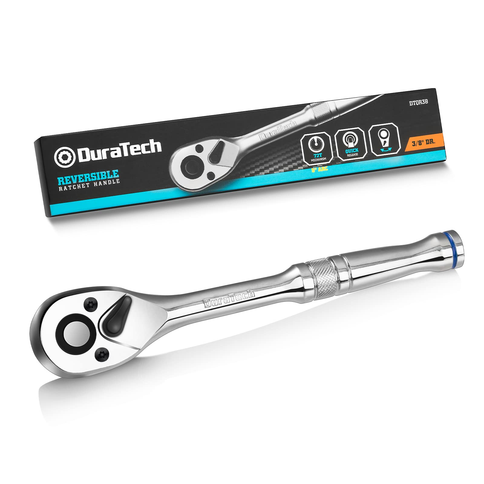 DURATECH Ratchet Handle Ratchet Wrench Socket Wrench Drive 72 Gears Directional Switching Lever Quick Release Button For Tightening and Loosening and
DURATECH Ratchet Handle Ratchet Wrench Socket Wrench Drive 72 Gears Directional Switching Lever Quick Release Button For Tightening and Loosening and