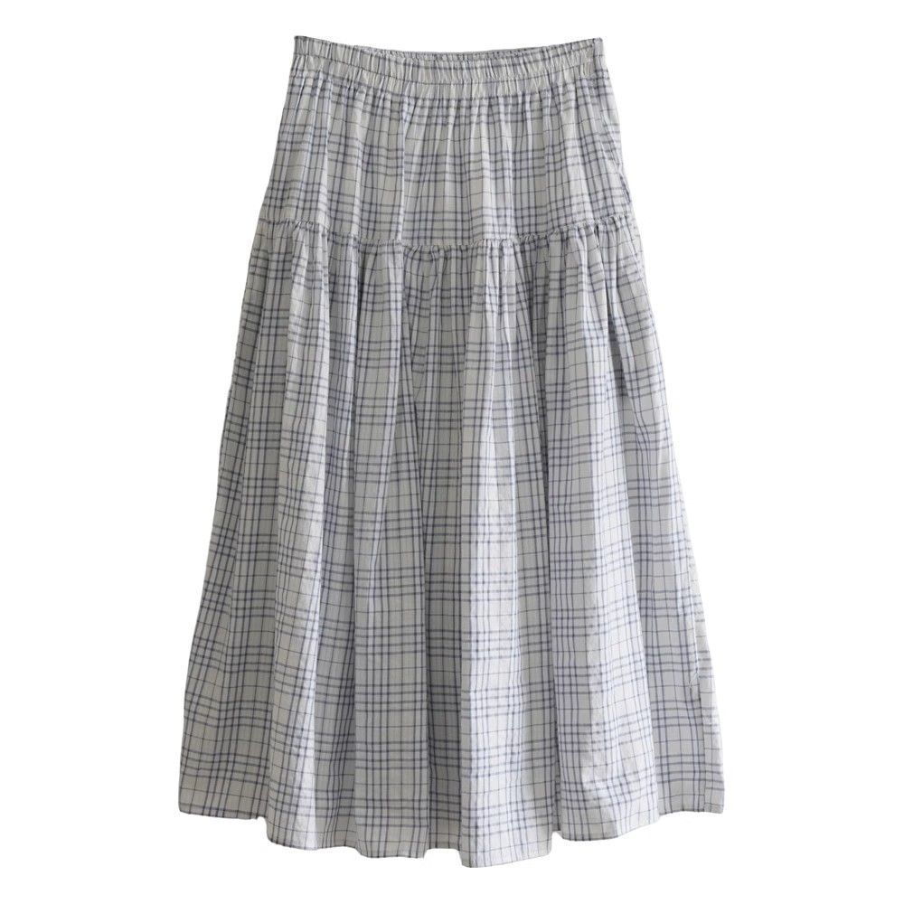Women s French Romantic Seersucker Checkered A-Line Umbrella Midi Skirt - Light Blue & White Paneled Flared Hem for Summer XL
Women s French Romantic Seersucker Checkered A-Line Umbrella Midi Skirt - Light Blue & White Paneled Flared Hem for Summer XL