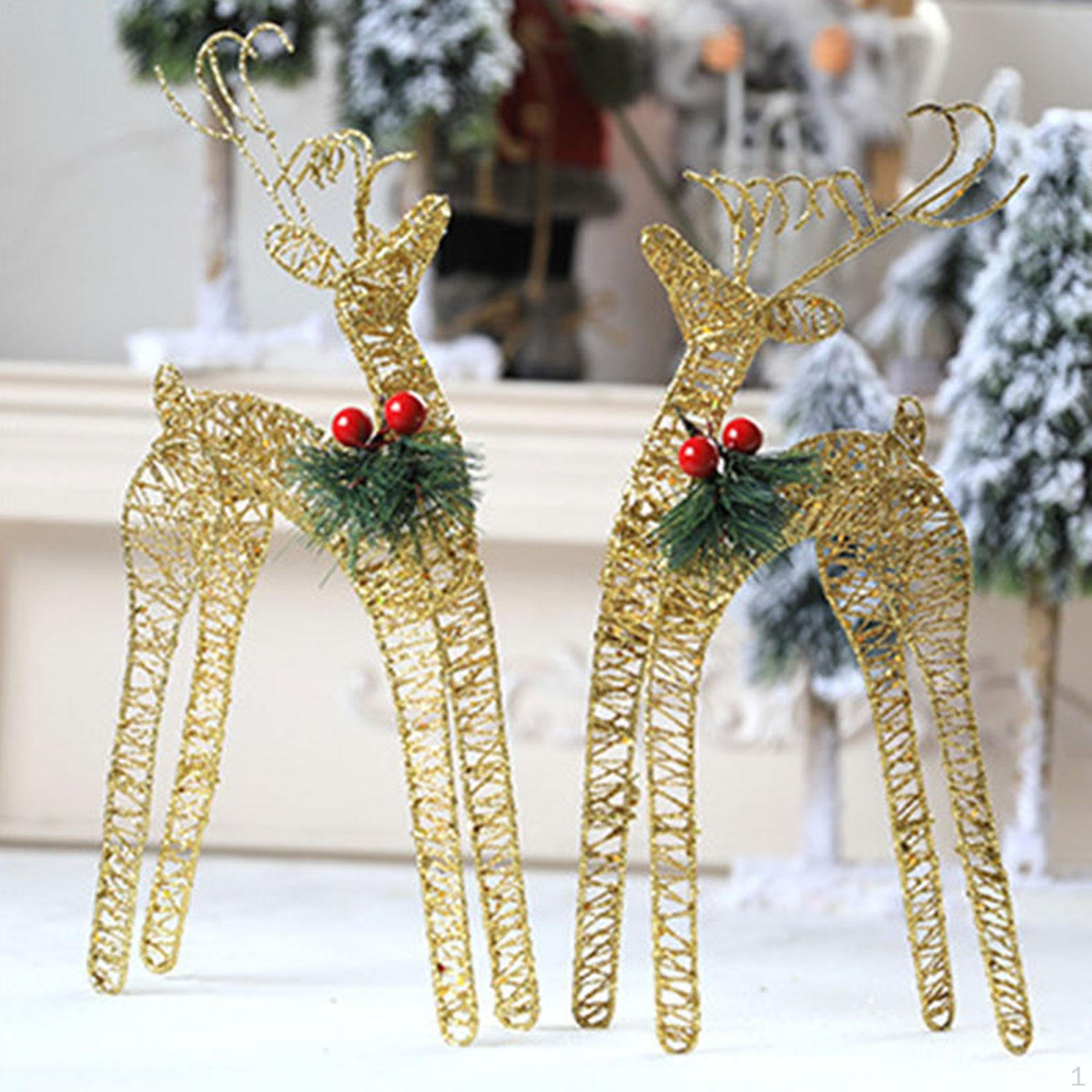 2 шт. Рождественские украшения, светящиеся фигурки оленей, металлические настольные украшения в виде оленей, украшение для двора
2 шт. Рождественские украшения, светящиеся фигурки оленей, металлические настольные украшения в виде оленей, украшение для двора