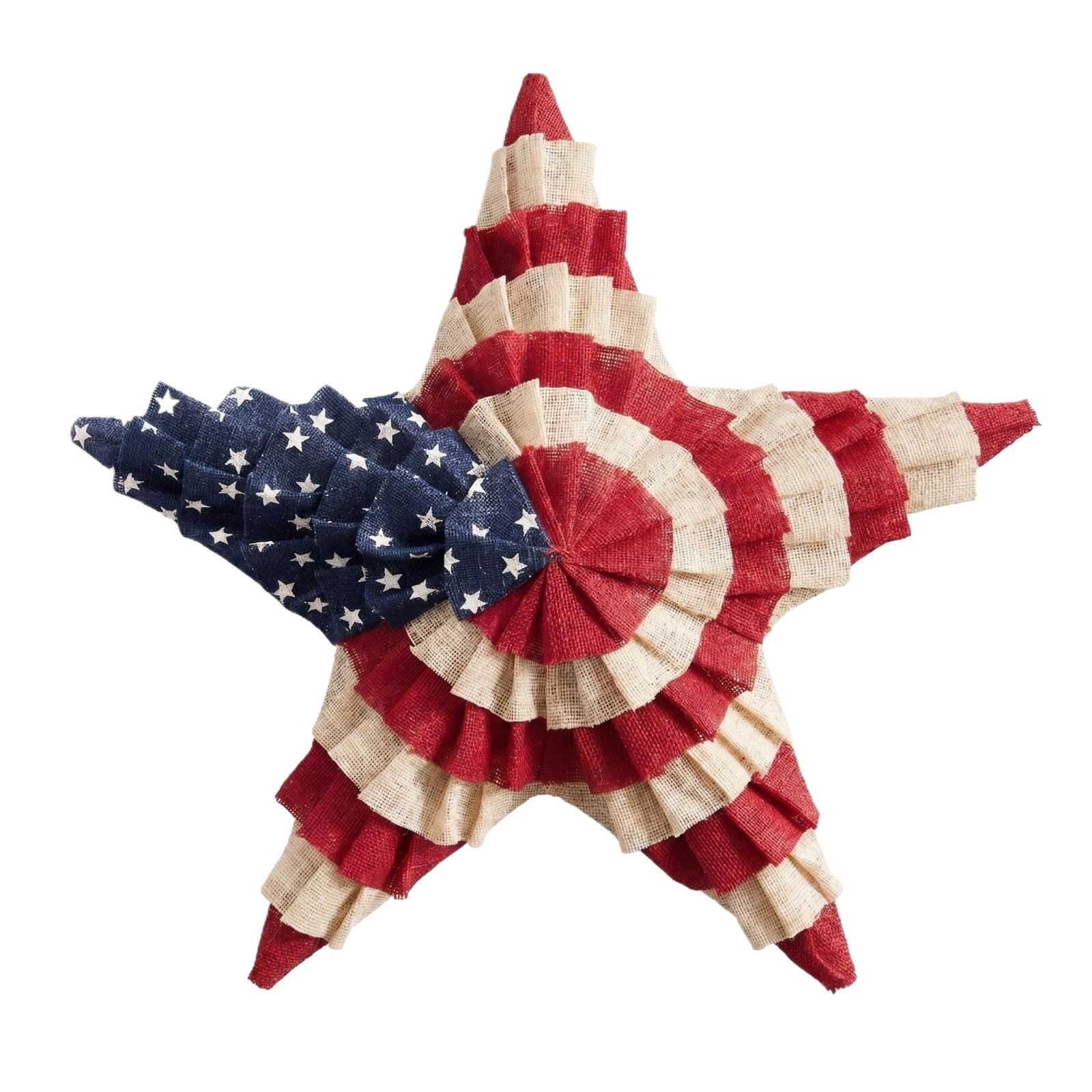 Outdoor Star Shaped Wreath Burlap Garland Patriotic Decoration for Wall Door Porch Suitable for Holiday Seasonal Use One Size
Outdoor Star Shaped Wreath Burlap Garland Patriotic Decoration for Wall Door Porch Suitable for Holiday Seasonal Use One Size