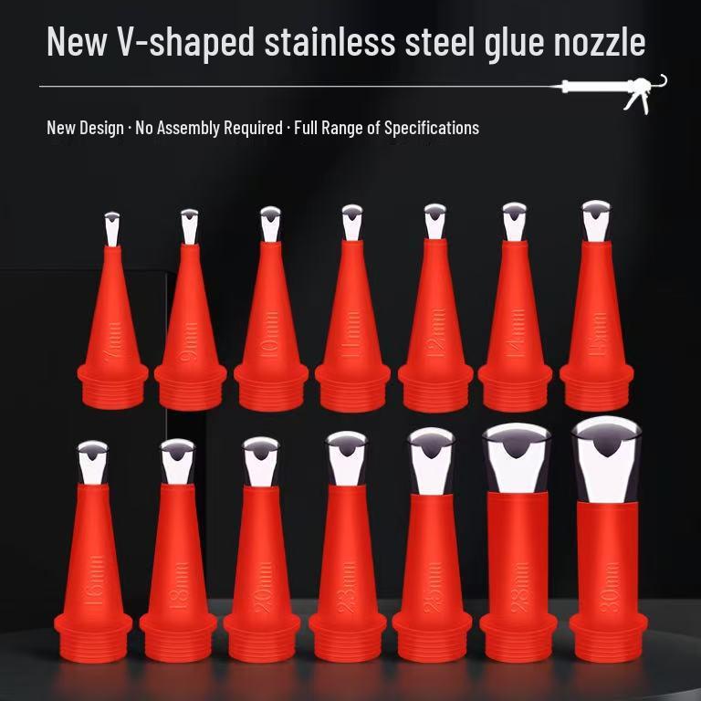V-Shaped Stainless Steel Sealant Gun Nozzle for Windows & Doors Glass Sealant
V-Shaped Stainless Steel Sealant Gun Nozzle for Windows & Doors Glass Sealant