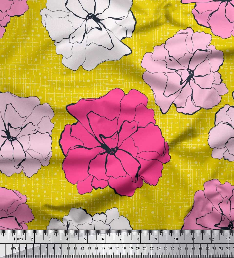 Тканина Soimoi Японія креп-сатин гвоздика квітковий принт швейна тканина метр 42 дюйма 42 Inch Wide - Poly Crepe жовтий
Тканина Soimoi Японія креп-сатин гвоздика квітковий принт швейна тканина метр 42 дюйма 42 Inch Wide - Poly Crepe жовтий