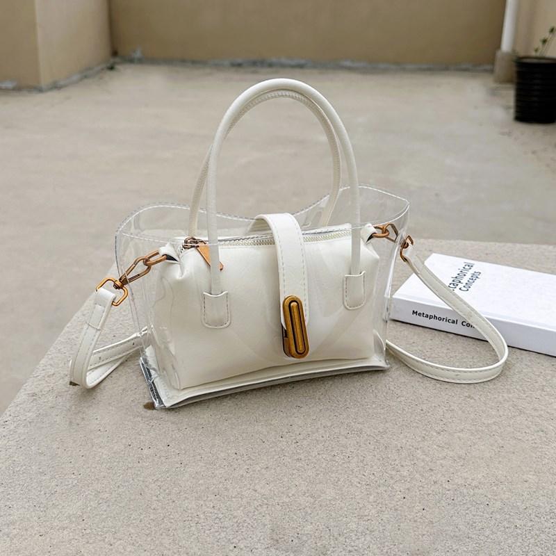 Transparent Top-handle Bag Sets For Women 2026 Summer Fashi Designer Purses And Handbags Luxury 2-IN-1 Shoulder Crossbody Bags 21.5 15 7.5cm білий
Transparent Top-handle Bag Sets For Women 2026 Summer Fashi Designer Purses And Handbags Luxury 2-IN-1 Shoulder Crossbody Bags 21.5 15 7.5cm білий