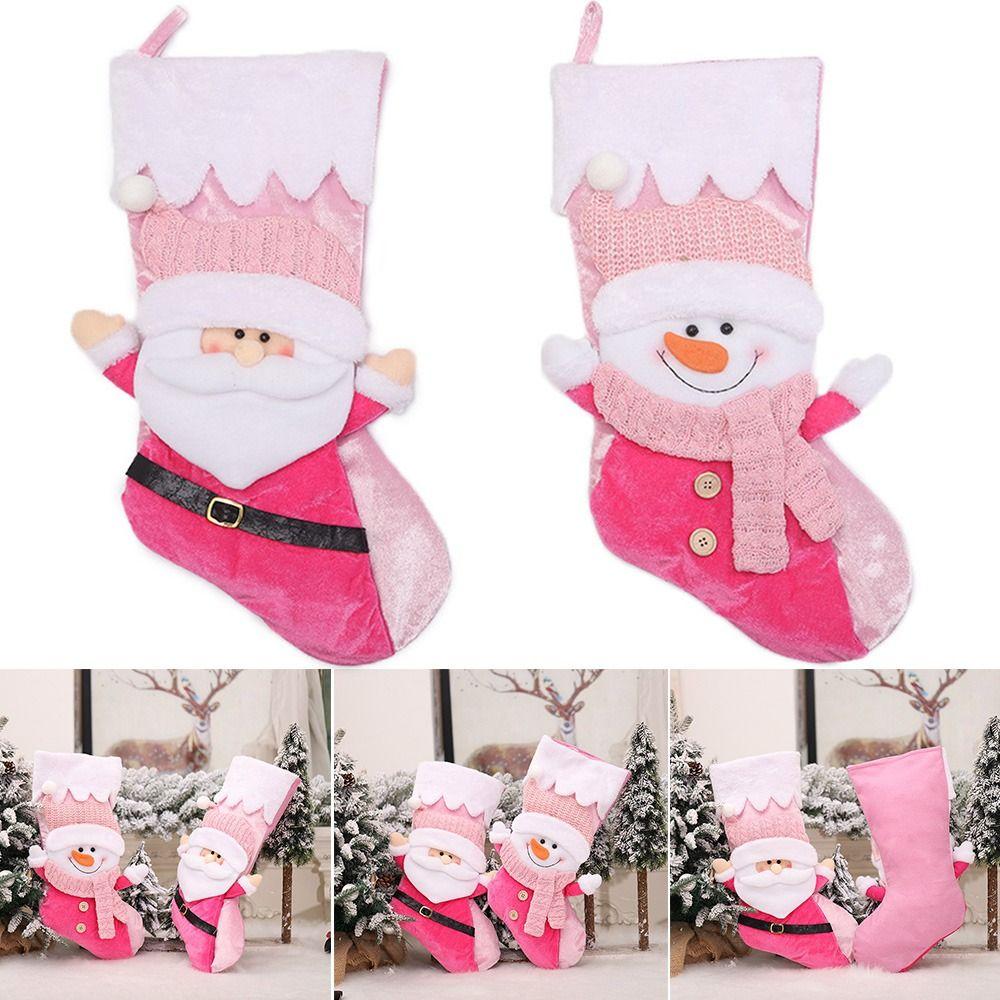 Festival Decorations Santa Claus Snowman Knitted Doll Gift Bag Socks Pink Christmas Stocking
Festival Decorations Santa Claus Snowman Knitted Doll Gift Bag Socks Pink Christmas Stocking