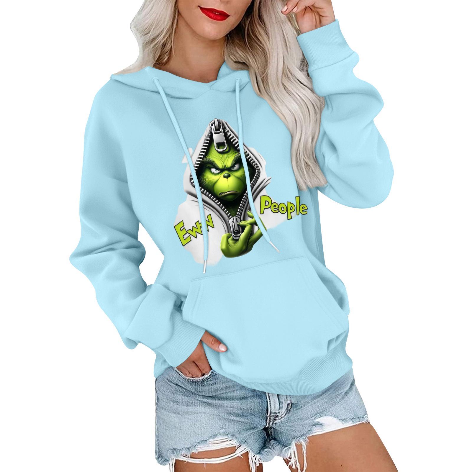 Женский повседневный удобный свитшот с капюшоном, длинным рукавом и рождественским принтом XL небесно-голубой
Женский повседневный удобный свитшот с капюшоном, длинным рукавом и рождественским принтом XL небесно-голубой