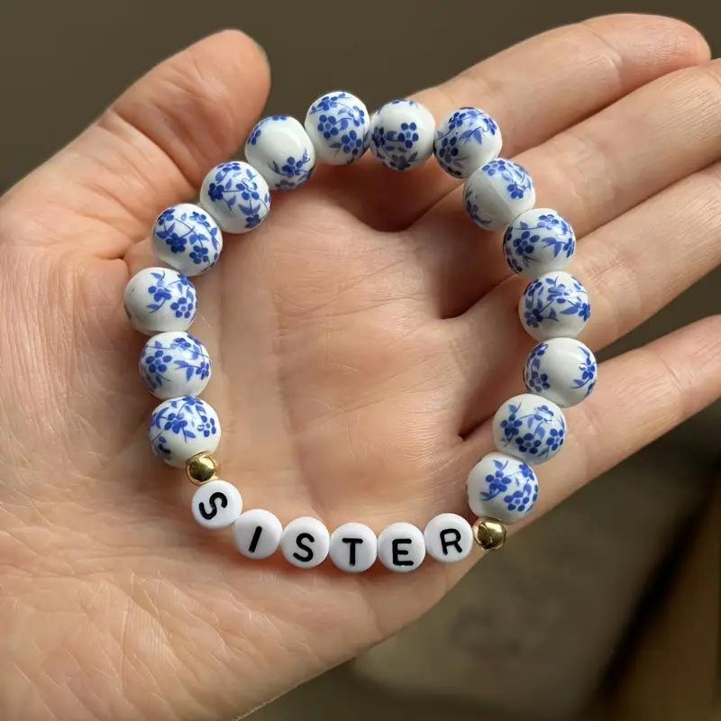 JYL TS Bracelet MAMA Letter Bead Elastic Honors Love & Blessings ceramic beaded sister блакитний
JYL TS Bracelet MAMA Letter Bead Elastic Honors Love & Blessings ceramic beaded sister блакитний