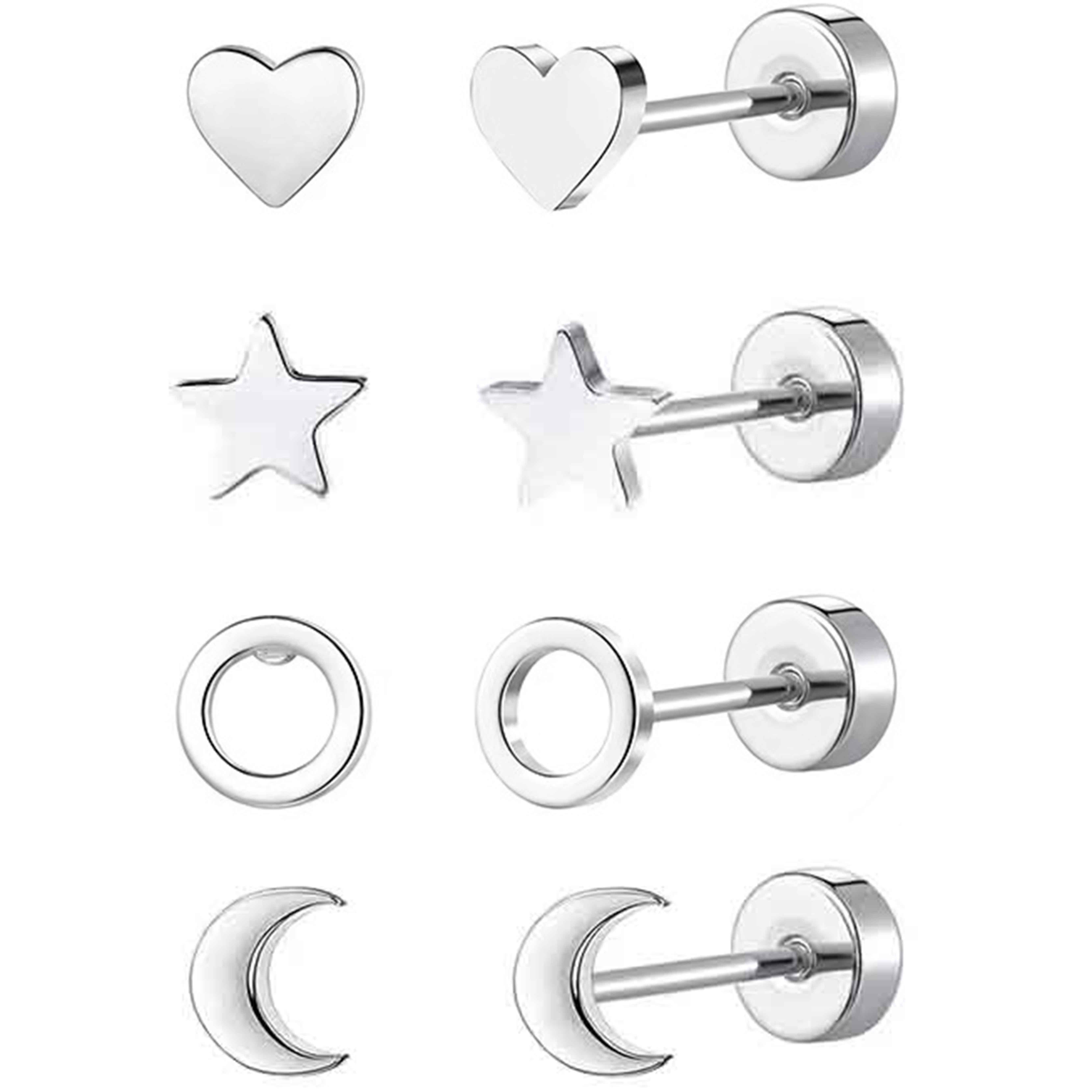 4 Pairs Set Of Titanium Steel Small Stud Earring Simple Leisure Style Lightweight Female Ear Ornaments For Women Daily Wear
4 Pairs Set Of Titanium Steel Small Stud Earring Simple Leisure Style Lightweight Female Ear Ornaments For Women Daily Wear