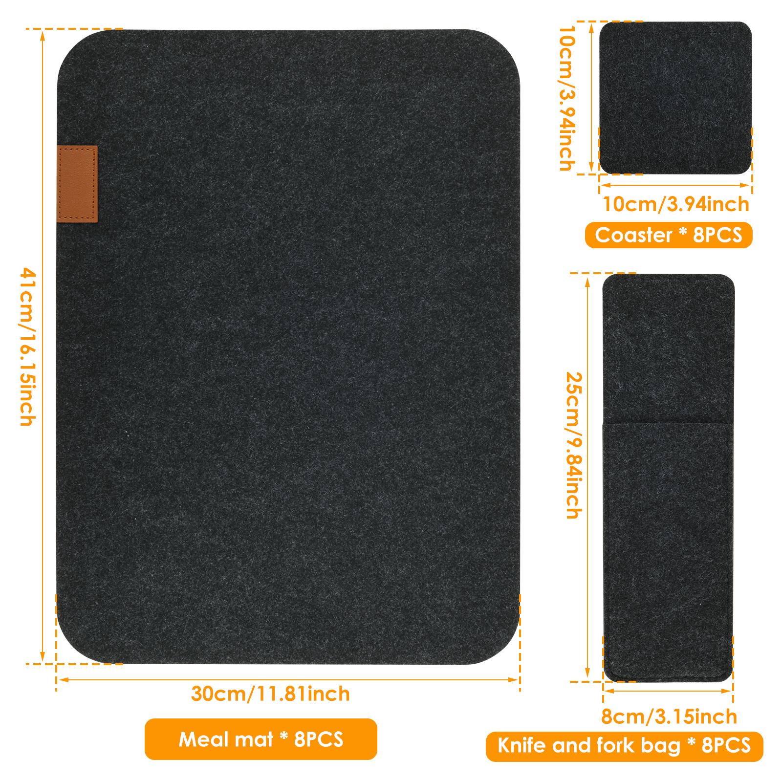 24 шт. подставки под приборы из фетра, сумка для столовых приборов, термостойкая подставка под тарелку, коврик для кухни, ресторана, стола для вечеринки, обеденного стола 24pcs
24 шт. подставки под приборы из фетра, сумка для столовых приборов, термостойкая подставка под тарелку, коврик для кухни, ресторана, стола для вечеринки, обеденного стола 24pcs