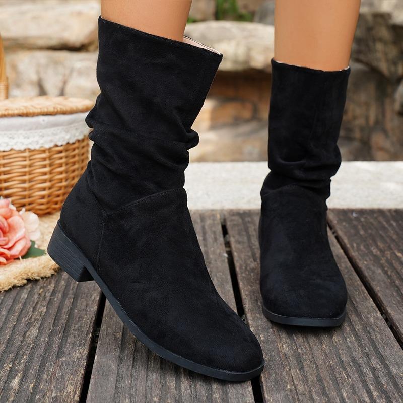 Plus Size Stack Boots Fashion Round Toe Suede Sleeve Soft Sole Anti-Slip Wear-Resistant Block Heel Booties 42 чорний
Plus Size Stack Boots Fashion Round Toe Suede Sleeve Soft Sole Anti-Slip Wear-Resistant Block Heel Booties 42 чорний
