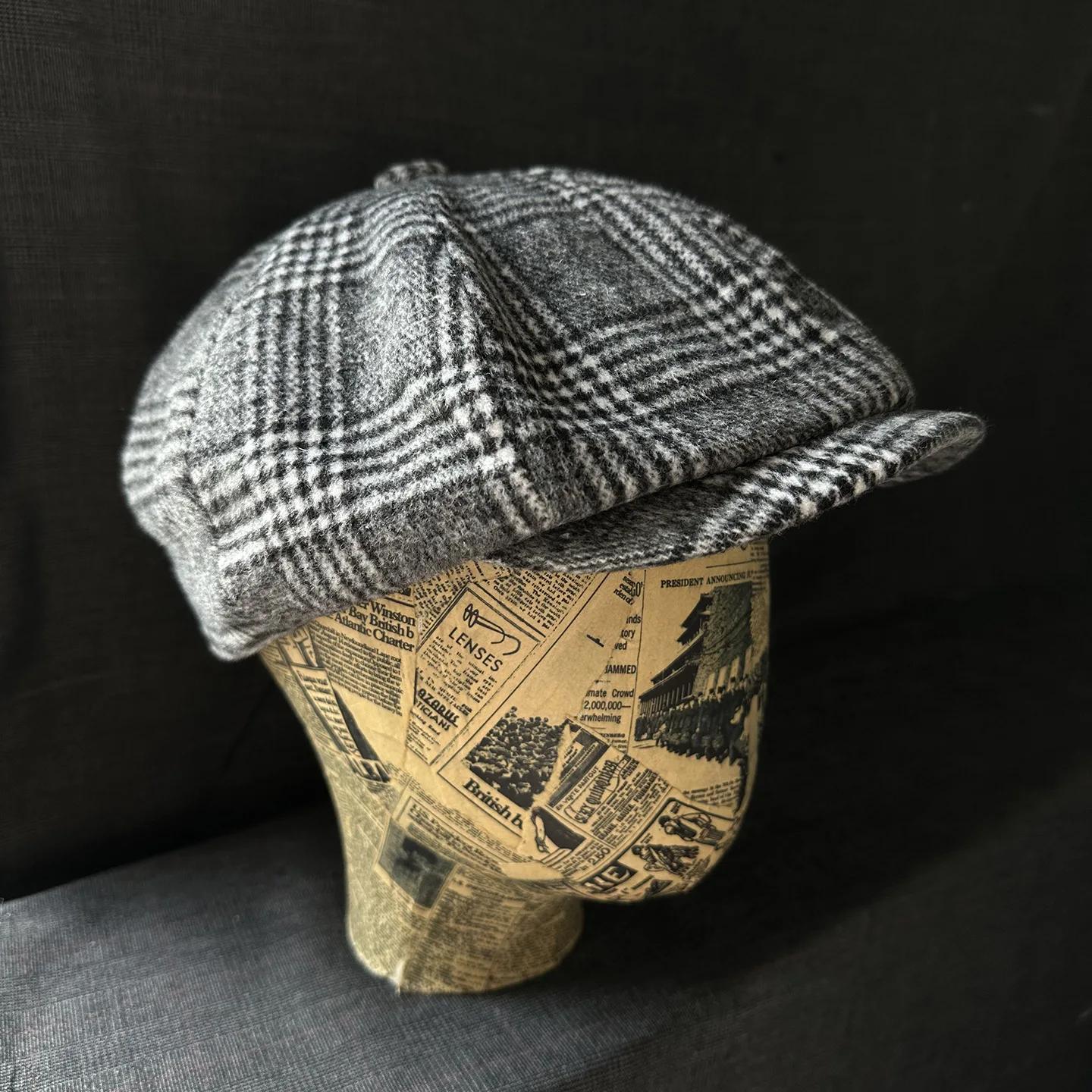 Men s Woolen Thicken Octagonal Hats 62cm Big Size XL Tweed Striped Newsboy Caps British Retro Plaid Women Casual Painter Cap L
Men s Woolen Thicken Octagonal Hats 62cm Big Size XL Tweed Striped Newsboy Caps British Retro Plaid Women Casual Painter Cap L
