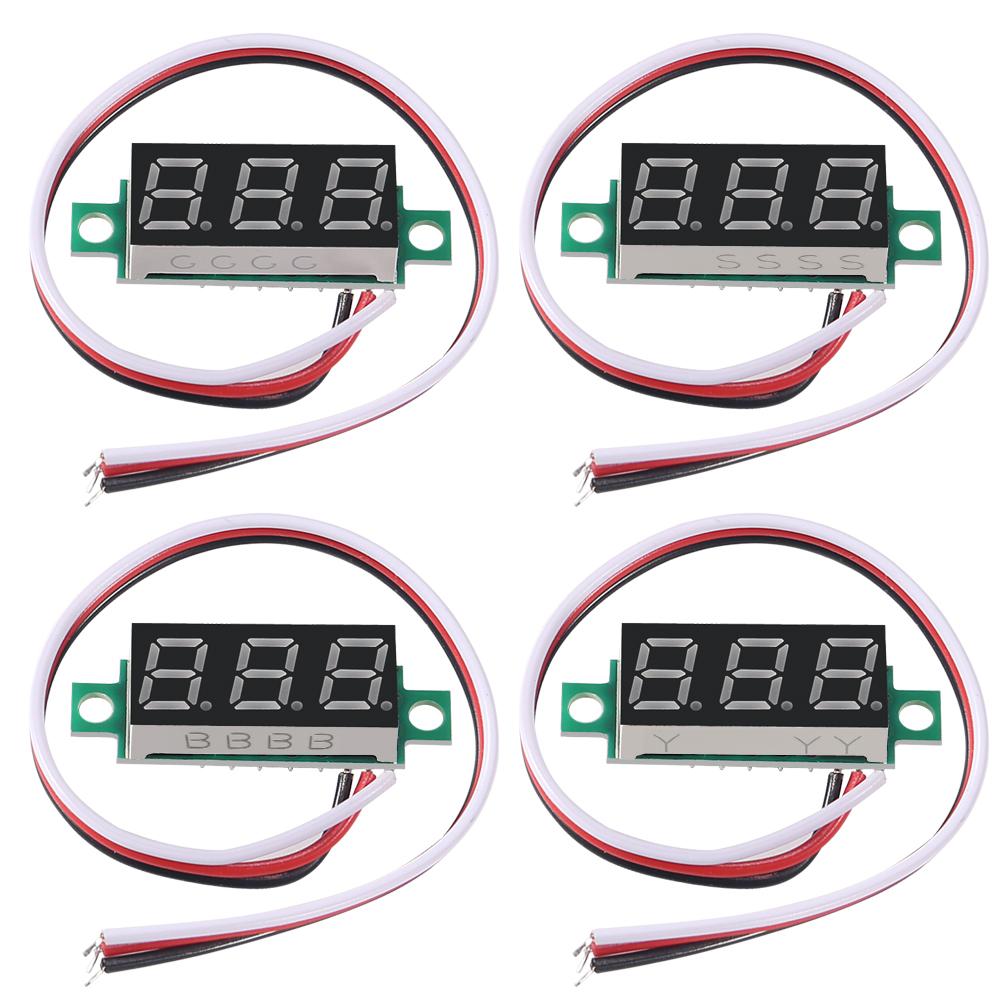 4pcs Digital Mini Digital Voltmeter 0.28Inch Three-Line 0-100V Digital Voltmeter Gauge Tester LED Display Panel Voltmeter
4pcs Digital Mini Digital Voltmeter 0.28Inch Three-Line 0-100V Digital Voltmeter Gauge Tester LED Display Panel Voltmeter