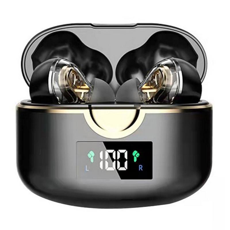 T22 TWS Dual Dynamic Drivers Wireless Noise Canceling Headset LED Power Display Bluetooth-compatible HiFi Earphone Earbuds Black
T22 TWS Dual Dynamic Drivers Wireless Noise Canceling Headset LED Power Display Bluetooth-compatible HiFi Earphone Earbuds Black