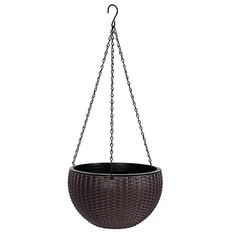 Hanging Flower Pot Self Watering Planter Plastic Rattan Basket Wall Hanging Plant Pot Thickened Garden Decor коричневый
Hanging Flower Pot Self Watering Planter Plastic Rattan Basket Wall Hanging Plant Pot Thickened Garden Decor коричневый