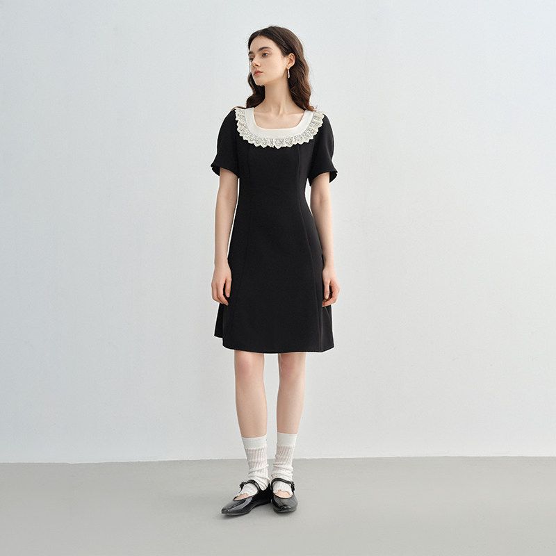 Single Plus size Women s Elegance Lace Llace Collar Small Black Dress Summer Hepburn Style high waist A- Line Mid Length Long Length Dress Hepburn Black (Short) 2 pieces
Single Plus size Women s Elegance Lace Llace Collar Small Black Dress Summer Hepburn Style high waist A- Line Mid Length Long Length Dress Hepburn Black (Short) 2 pieces