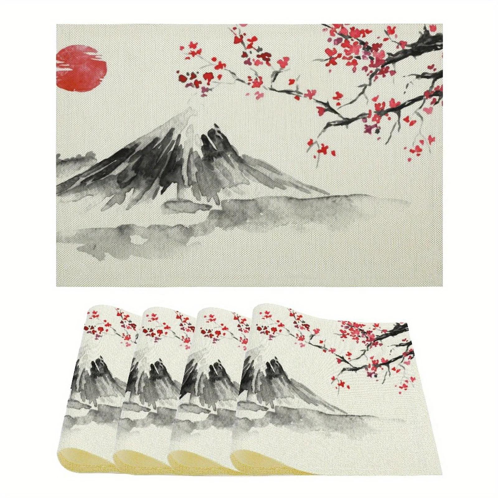 4/6/8Pcs Snow Mountain Red Sun Cold Plum Pattern Placemats Cotton Linen Washable Farmhouse Tablemats for Indoor and Outdoor Use 4Pcs-30X45cm(12X18in
4/6/8Pcs Snow Mountain Red Sun Cold Plum Pattern Placemats Cotton Linen Washable Farmhouse Tablemats for Indoor and Outdoor Use 4Pcs-30X45cm(12X18in
