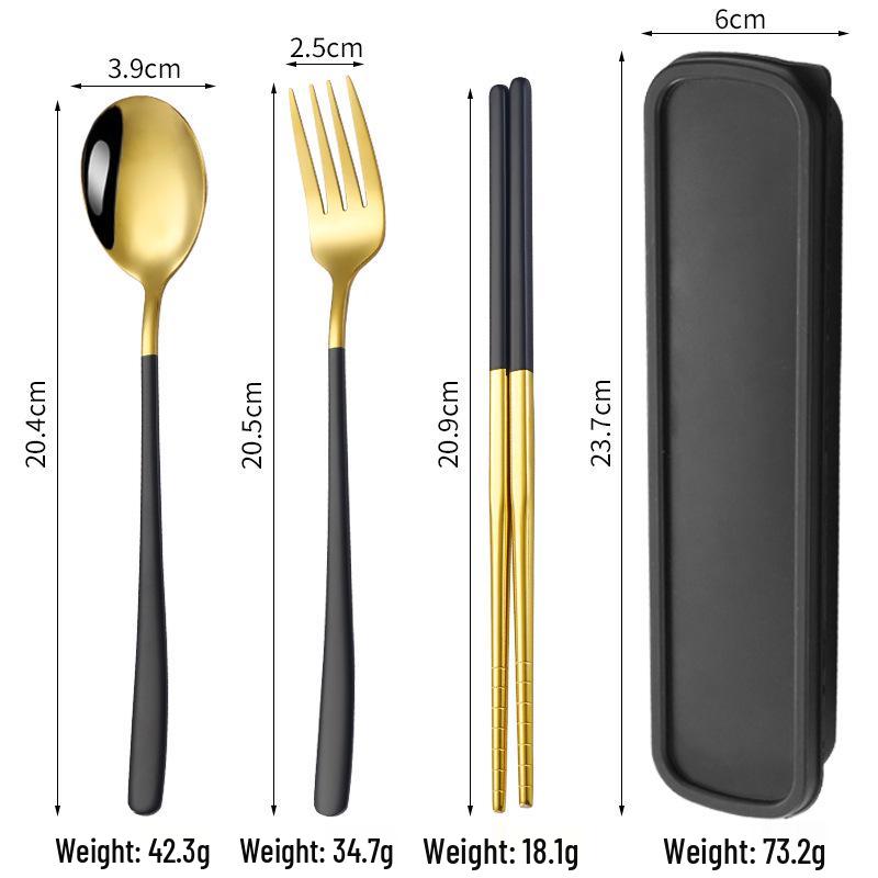 Корейський набір дорожнього столового приладдя з нержавіючої сталі: Ложка, Вилка та Палички для їжі - Портативний Студентський Подарунок
Корейський набір дорожнього столового приладдя з нержавіючої сталі: Ложка, Вилка та Палички для їжі - Портативний Студентський Подарунок