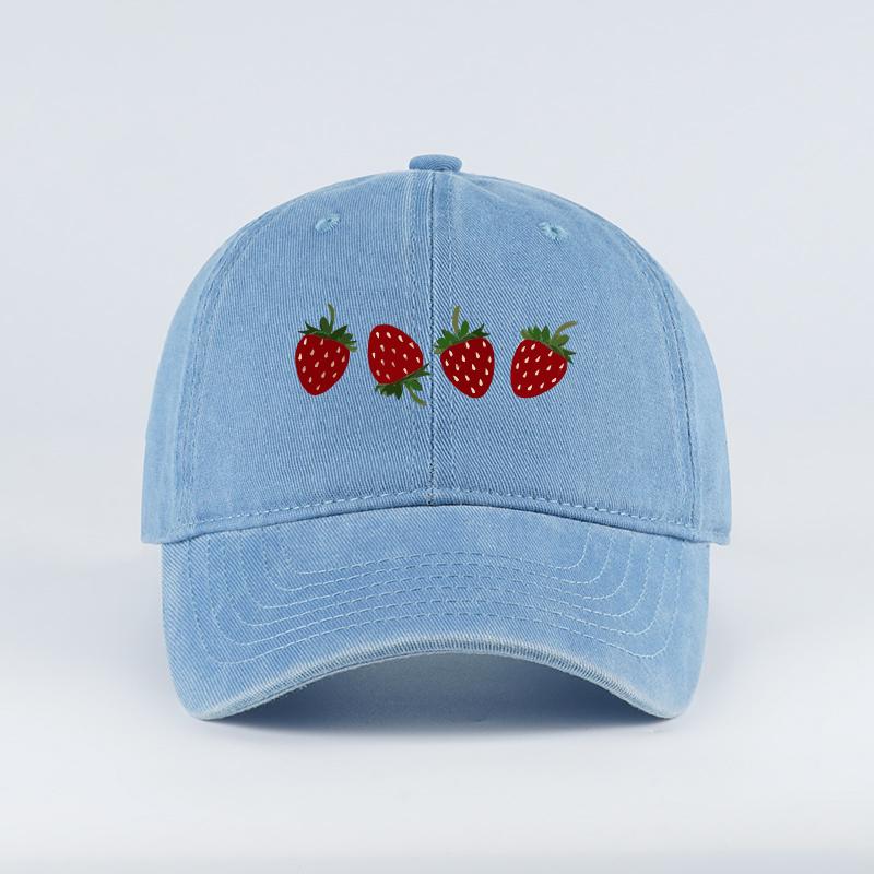 Strawberry Print Washed Baseball Cap Lightweight, Breathable, Adjustable Unisex Summer Casual Hat Sun Hat Fashion Accessory
Strawberry Print Washed Baseball Cap Lightweight, Breathable, Adjustable Unisex Summer Casual Hat Sun Hat Fashion Accessory