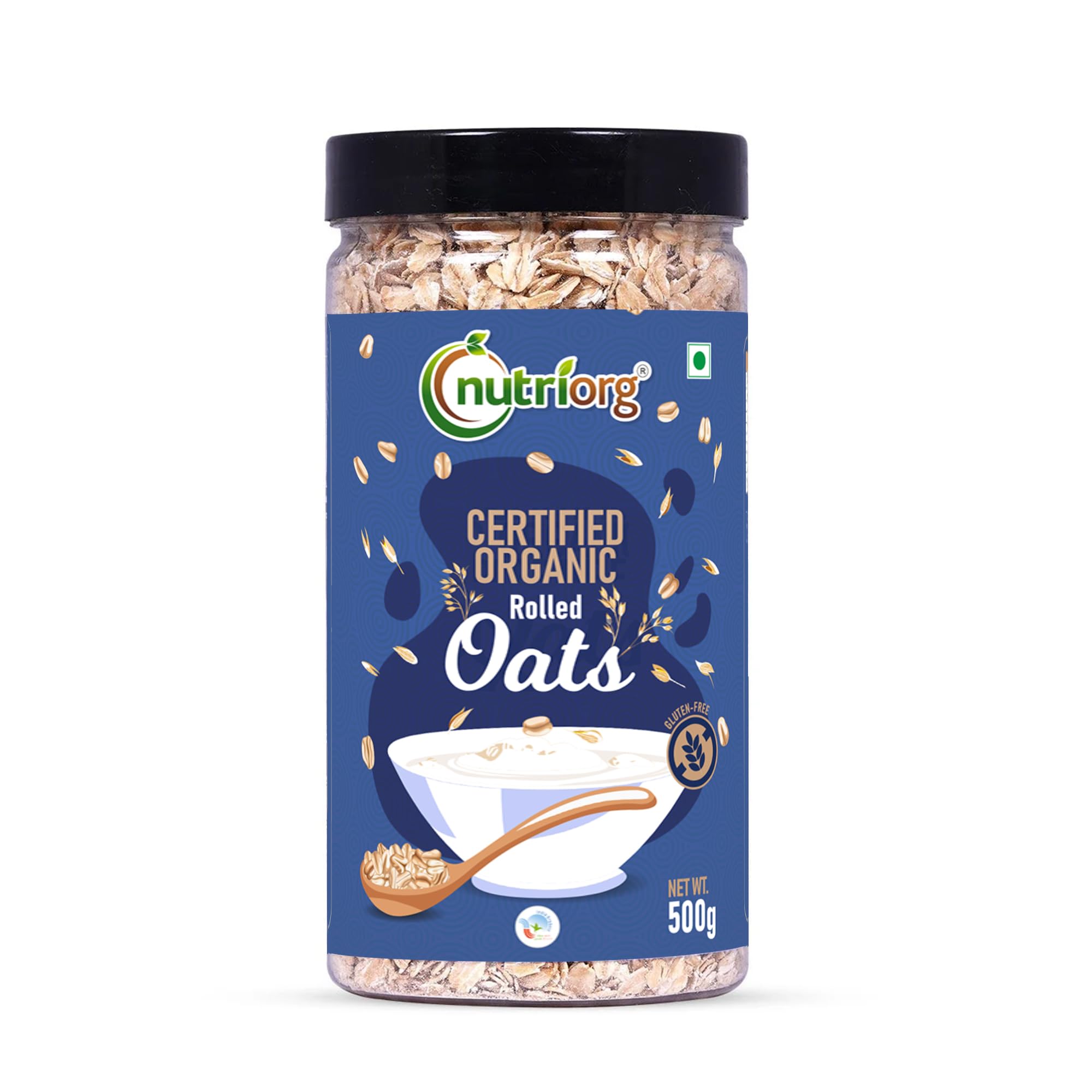 Nutriorg 100% Organic Rolled Oats 500gm | Pack of 1 | Gluten Free | High protein | Weight loss | Fibre Rich | Easy to Cook | Overnight Oats | Nutri
Nutriorg 100% Organic Rolled Oats 500gm | Pack of 1 | Gluten Free | High protein | Weight loss | Fibre Rich | Easy to Cook | Overnight Oats | Nutri