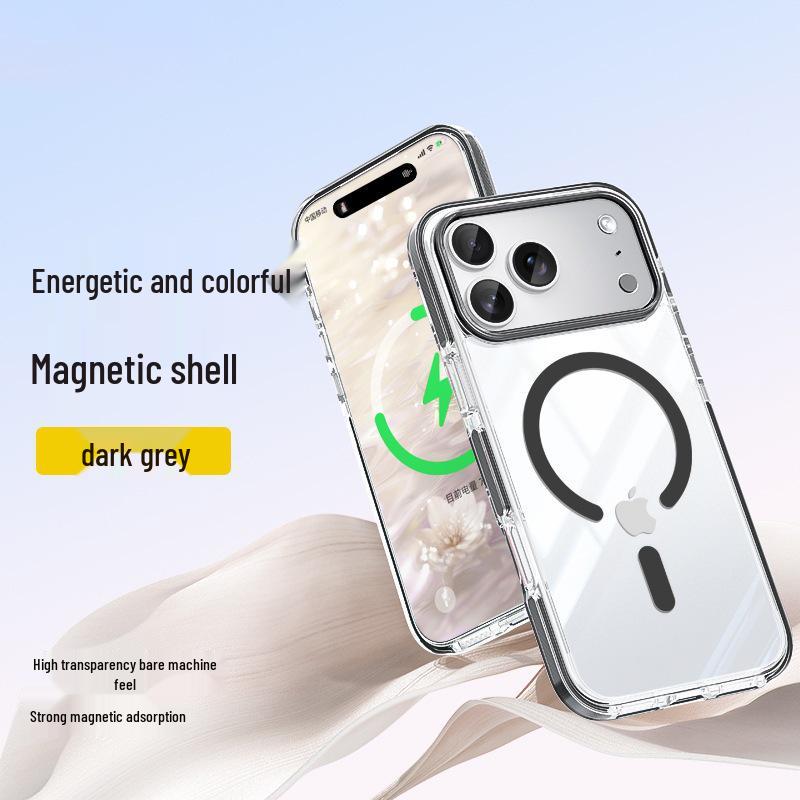 Crystal Dual-Tone Magnetic iPhone 17 Pro Max Clear Case - Drop-Proof Protective Cover for New Models iPhone 15 чорний
Crystal Dual-Tone Magnetic iPhone 17 Pro Max Clear Case - Drop-Proof Protective Cover for New Models iPhone 15 чорний