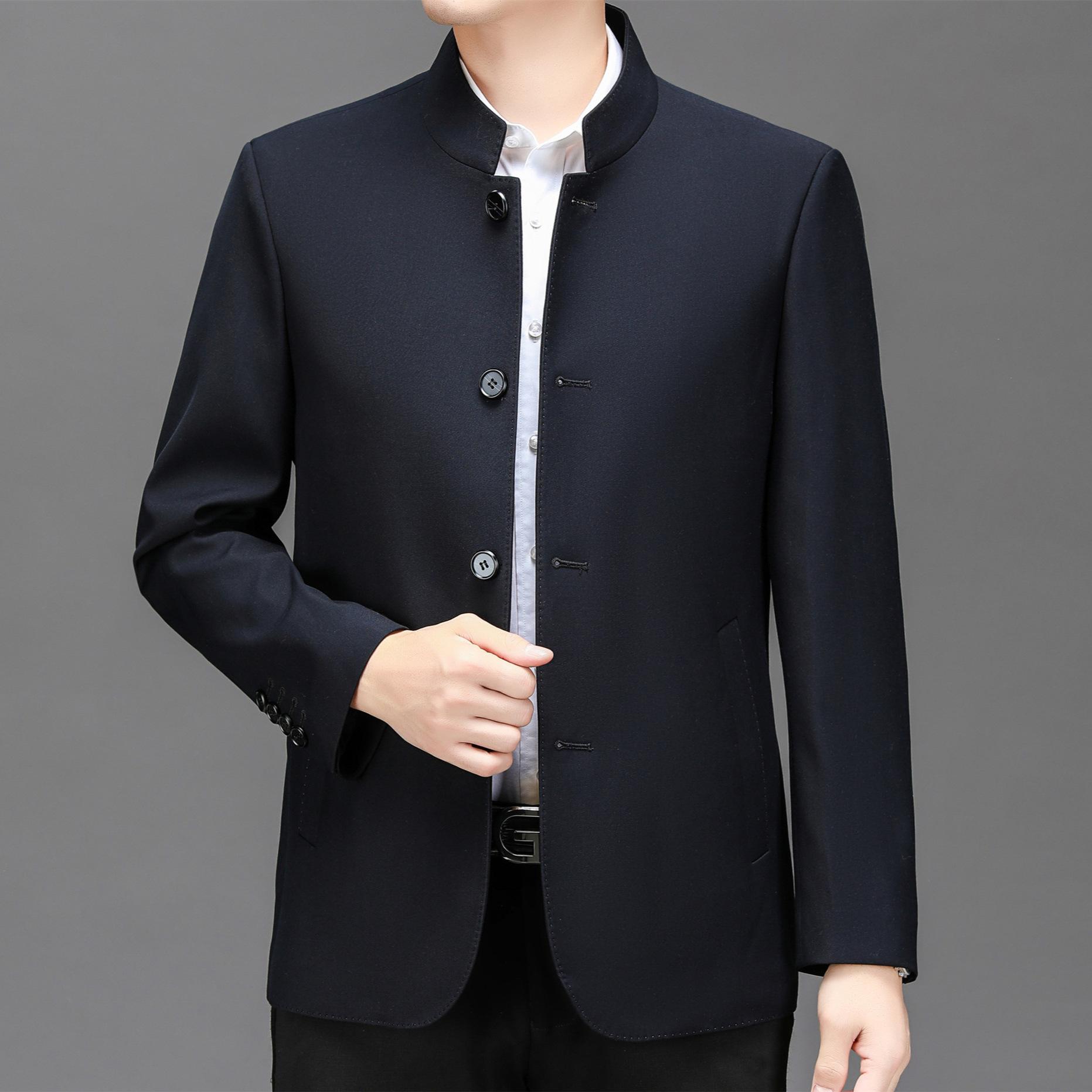 Осінній Новий Піджак Мао з коміром-стійкою Весняний та Осінній Повсякденний Костюм Піджак для Тата 4XL темно-синього кольору
Осінній Новий Піджак Мао з коміром-стійкою Весняний та Осінній Повсякденний Костюм Піджак для Тата 4XL темно-синього кольору