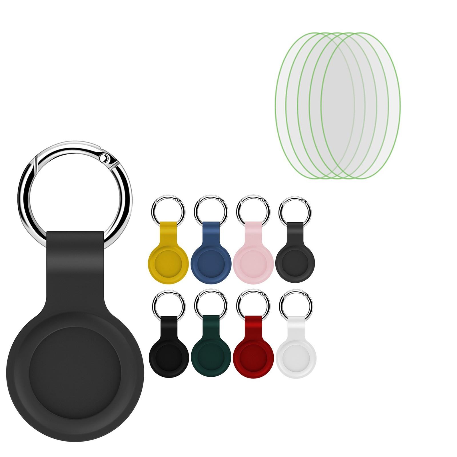 Чехол Sagit для AirTag, силиконовый защитный чехол + мягкая защитная пленка One Size чёрный 
Чехол Sagit для AirTag, силиконовый защитный чехол + мягкая защитная пленка One Size чёрный