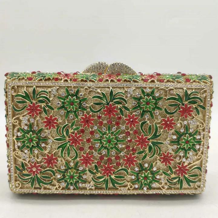 Boutique De FGG Crystal Flower Minaudiere Evening Bags Wedding Party Cocktail Ladies Rhinestones Handbag Box Clutch Purse Small Clutch
Boutique De FGG Crystal Flower Minaudiere Evening Bags Wedding Party Cocktail Ladies Rhinestones Handbag Box Clutch Purse Small Clutch