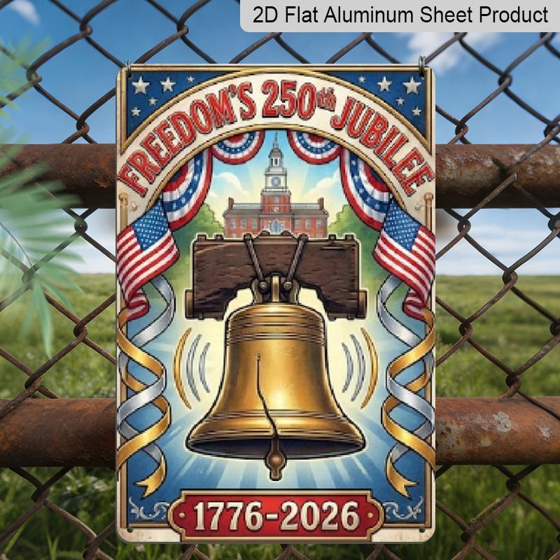2D Flat, USA 250th Birthday Wall Decor - 7.87*11.8 Inch Vintage Aluminum Sign Suitable for Kitchen, for Man Cave, Den | Liberty Bell & American Flags 20*30cm
2D Flat, USA 250th Birthday Wall Decor - 7.87*11.8 Inch Vintage Aluminum Sign Suitable for Kitchen, for Man Cave, Den | Liberty Bell & American Flags 20*30cm
