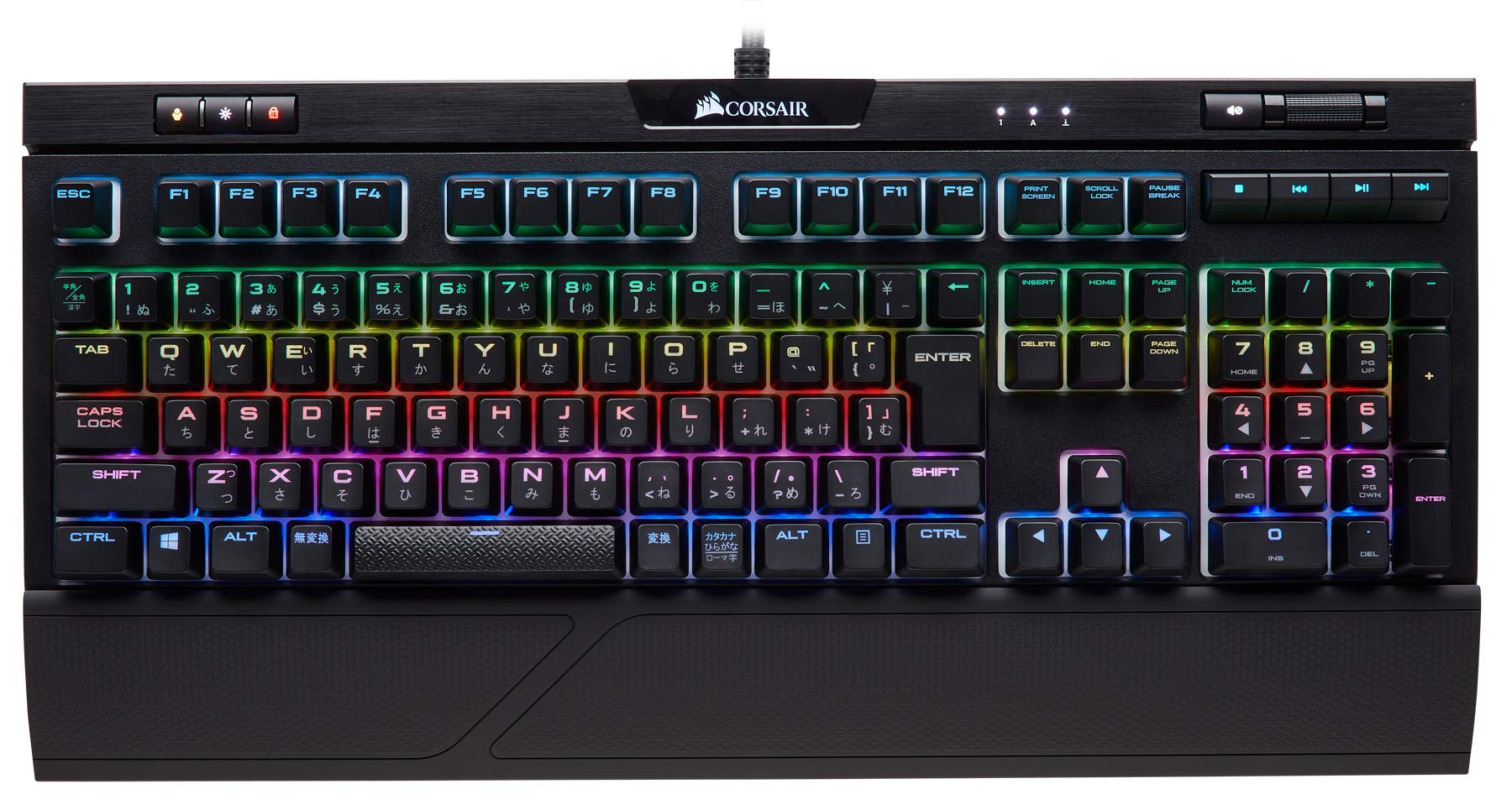 Corsair K70 RGB RAPIDFIRE MX Speed Keyboard Клавіатура Ігрова клавіатура KB442 MK.2 -японська CH-9109014-JP чорний
Corsair K70 RGB RAPIDFIRE MX Speed Keyboard Клавіатура Ігрова клавіатура KB442 MK.2 -японська CH-9109014-JP чорний