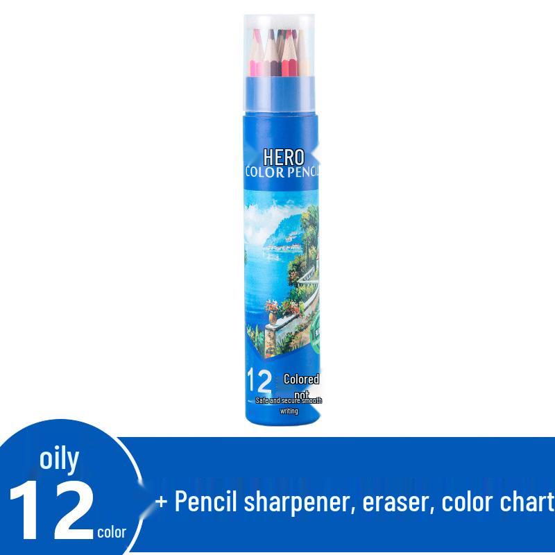 Hero Genuine 886 Oil-Based Colored Pencil Set: 24, 36, and 48 Color Options with Drawing Brushes. Hero 886 Series
Hero Genuine 886 Oil-Based Colored Pencil Set: 24, 36, and 48 Color Options with Drawing Brushes. Hero 886 Series