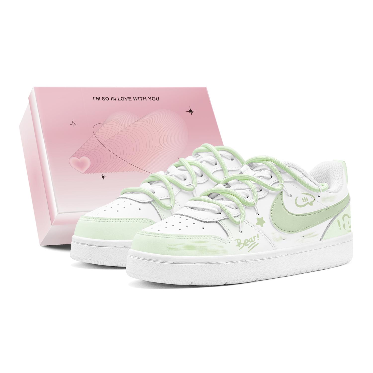 Nike Court Borough Lime Bear Low top Skateboard Shoes Women s Light Green BQ5448-100(TeamS2-S-BOX) 39
Nike Court Borough Lime Bear Low top Skateboard Shoes Women s Light Green BQ5448-100(TeamS2-S-BOX) 39