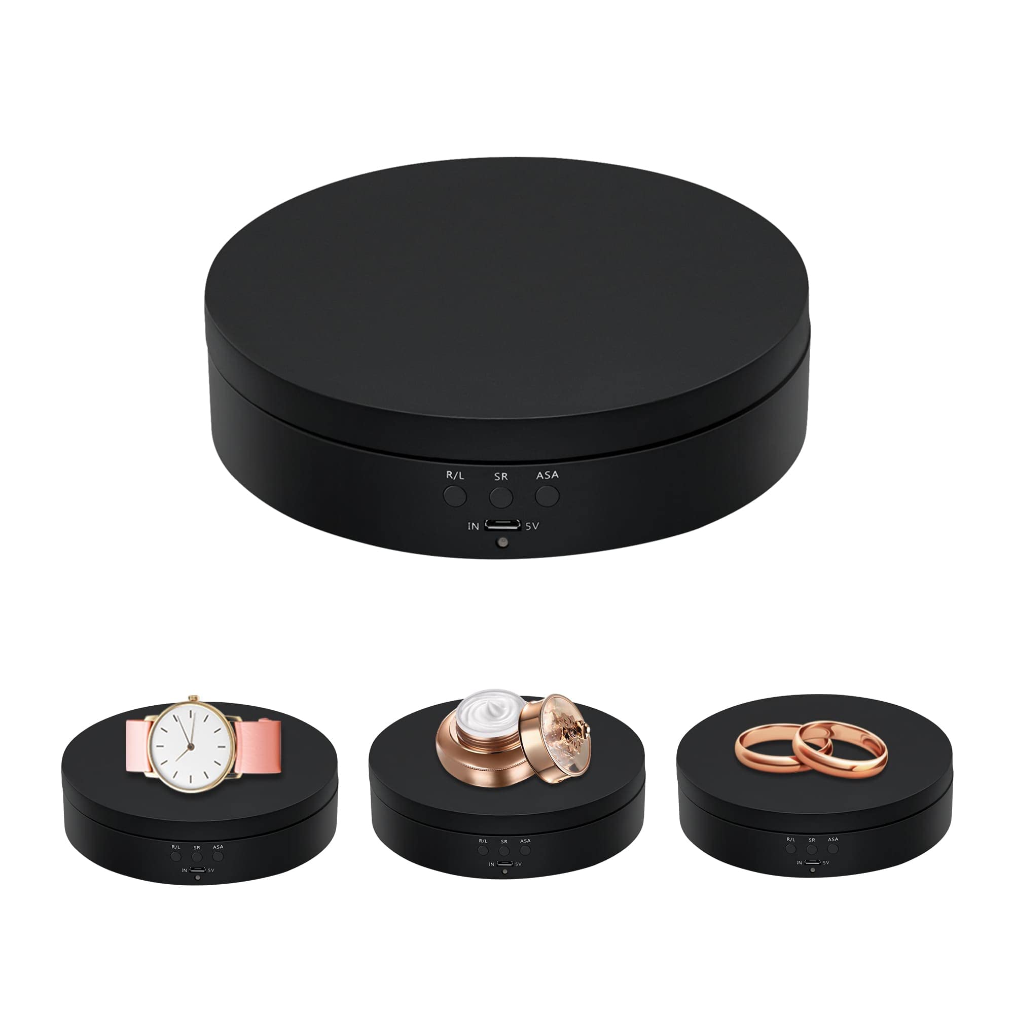 Mcbazel 360 Degree Rotating Display Turntable 3kg Load Diameter 13.8cm Electric Stand for Plastic Models Figures Clockwise Counterclockwise Stable Low
Mcbazel 360 Degree Rotating Display Turntable 3kg Load Diameter 13.8cm Electric Stand for Plastic Models Figures Clockwise Counterclockwise Stable Low