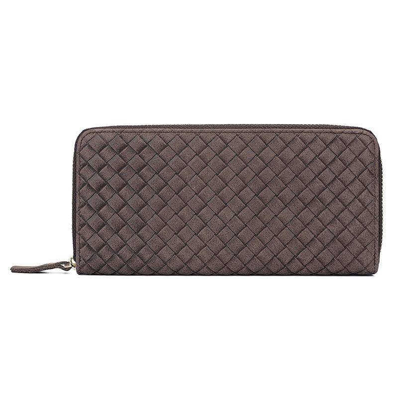 Leather Wallet Woven with Embossed Long Design, Hand-held Bag with Multiple Card Slots, Wallet with Zero Cash Pockets, Anti-theft Credit Card темно-коричневого кольору
Leather Wallet Woven with Embossed Long Design, Hand-held Bag with Multiple Card Slots, Wallet with Zero Cash Pockets, Anti-theft Credit Card темно-коричневого кольору