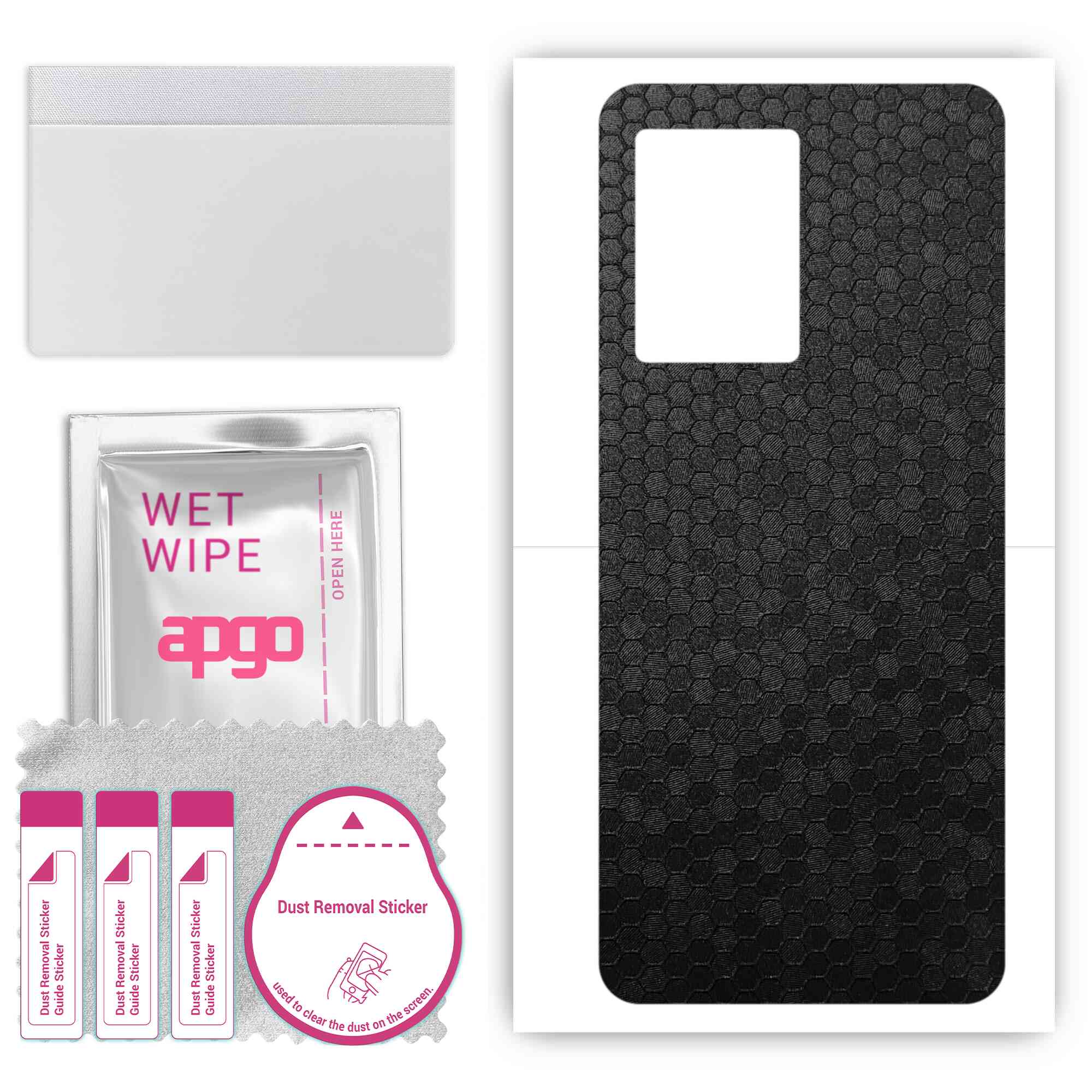 apgo Protective Skin Sticker for the back compatible with Oppo A57 5G, Wrap Film, Foil, Vinyl - Pattern Black Honeycomb
apgo Protective Skin Sticker for the back compatible with Oppo A57 5G, Wrap Film, Foil, Vinyl - Pattern Black Honeycomb