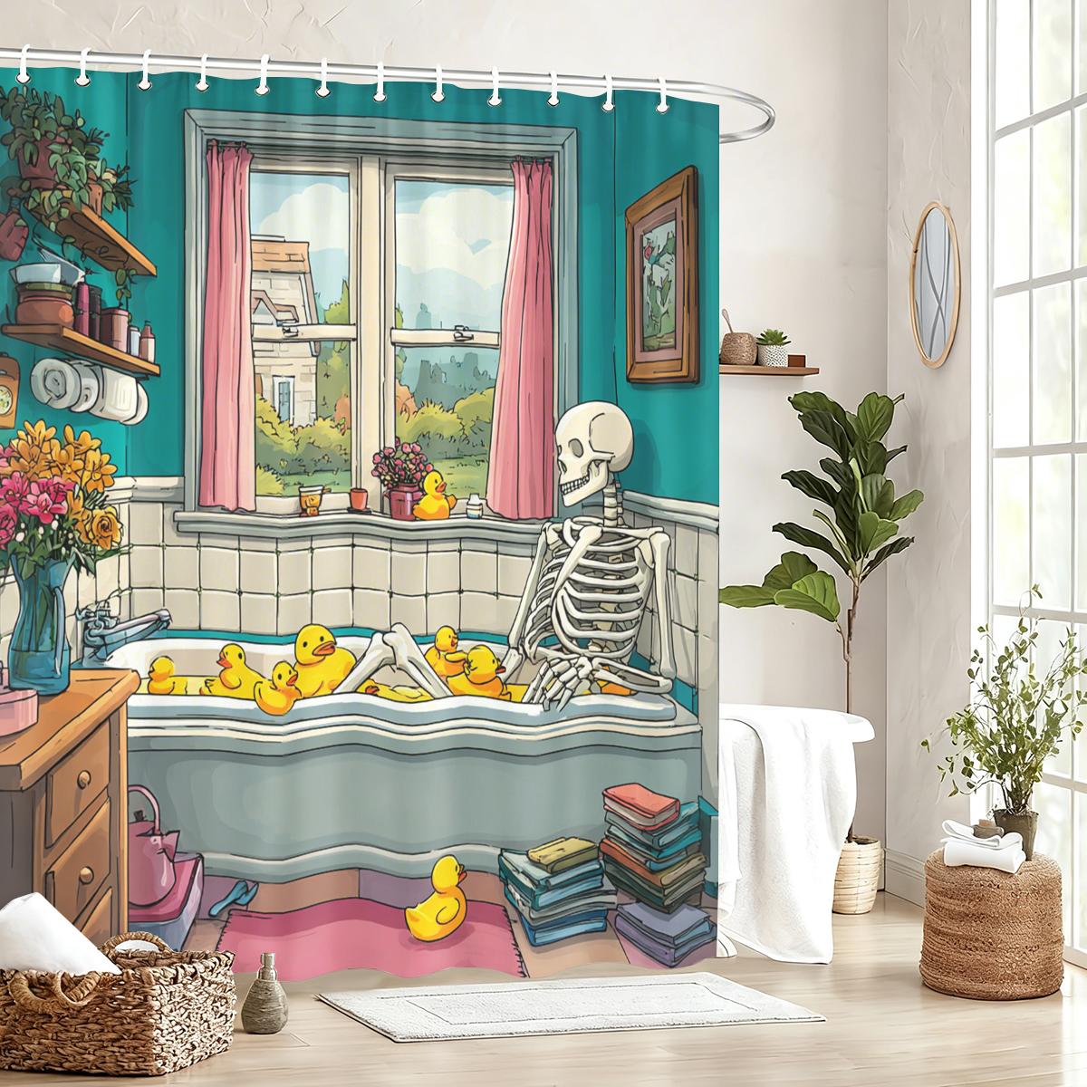 Vibrant & Fun Themed Polyester Shower Curtain - Stylish Bath Decor, Creative Bathroom Polyester For Home & Hotel W60H190(CM)-1 Pcs
Vibrant & Fun Themed Polyester Shower Curtain - Stylish Bath Decor, Creative Bathroom Polyester For Home & Hotel W60H190(CM)-1 Pcs